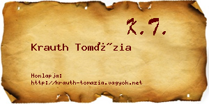Krauth Tomázia névjegykártya